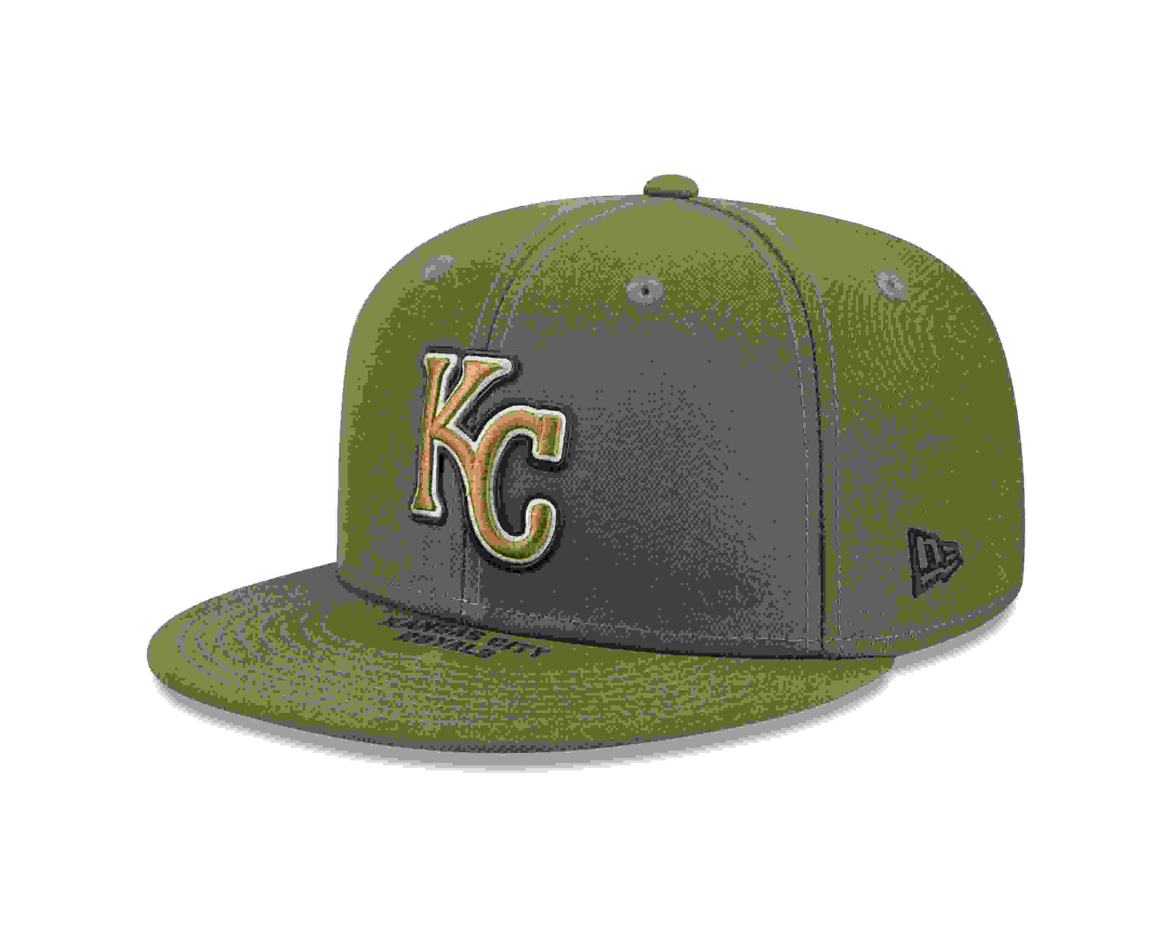 New Era Kansas City Royals 9FIFTY Armed Forces Green Snapback Hat